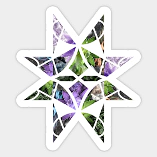 Purple geometric succulent Sticker